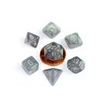 thumbnail image 2 of Metallic Dice Games LIC4177 Mini Poly Stardust Dice Set, Gray & Silver - Set of 7, 2 of 3