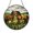 Acrylic 3.5 Inch, variant on Field Horses Duo Round Suncatcher Window Hanging, Vibrant Stained Glass Style Animal Decor, Gift Idea