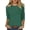 Green, variant on Beopjesk Womens 3/4 Sleeve T-Shirts Round Neck Summer Tunic Tops Loose Fit Shirts Solid Basic Tops