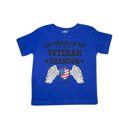

Inktastic I m Proud of My Veteran Grandpa Gift Toddler Boy or Toddler Girl T-Shirt