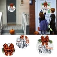 thumbnail image 3 of Decoración Otoñal, Halloween, Acción De Gracias, Sombrero, Lazo A Cuadros, Decoración, Letrero Colgante De Madera, 3 of 7