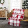 thumbnail image 2 of VHC Brands Annie Red Check Woven Throw 50x60, 2 of 5