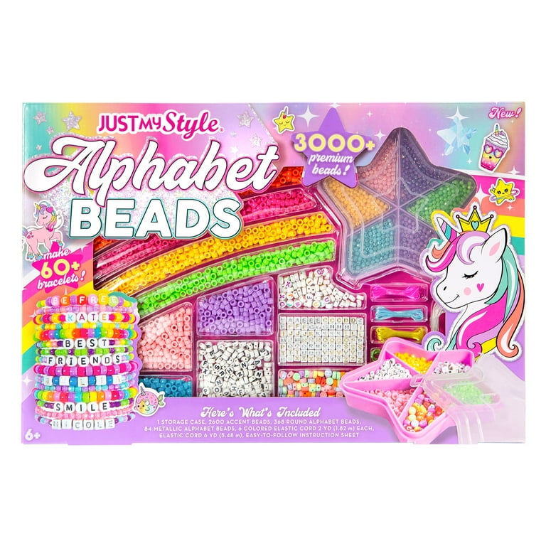 Just My Style Alphabet Beads DIY Jewelry Kit 3060 Pieces Kids