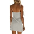 thumbnail image 7 of Womens Summer Dresses Cotton Linen V Neck Sleeveless Loose Casual Mini Coverup Dress Beach Flowy Vacation Boho Sundress, 7 of 7