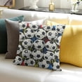 thumbnail image 3 of BANET  Letter H Throw Pillow Cushion Cover, Soccer Balls Arrangement Game Day Theme Abstract Composition with Uppercase H, Zippered Double-Side Digital Print Decor 12x12in, 3 of 5