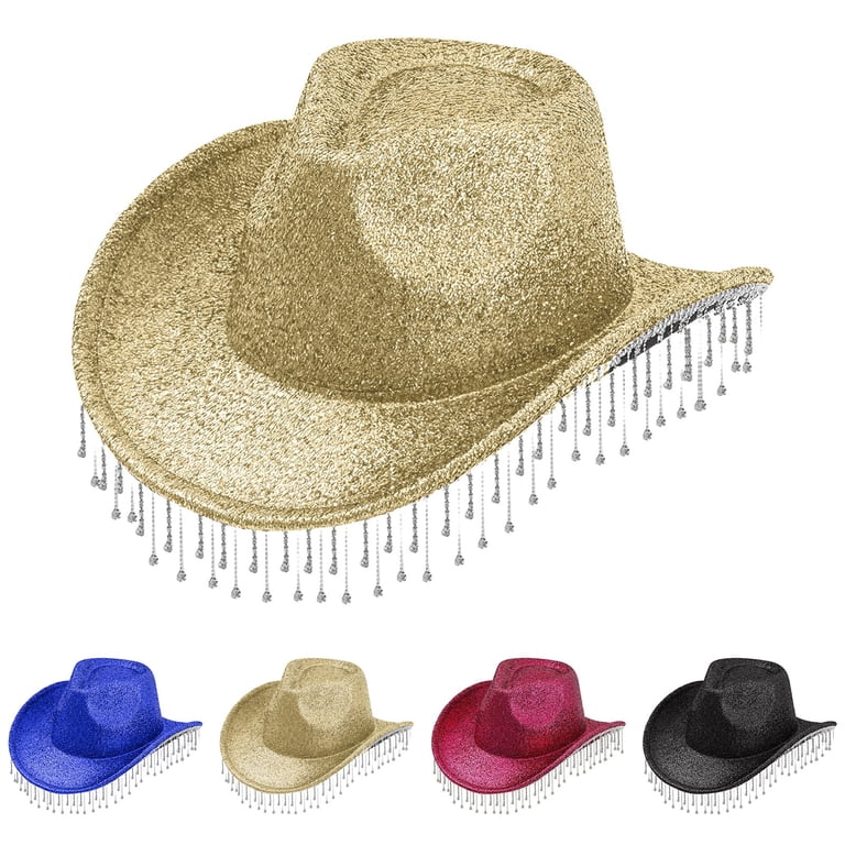 Uooqdmx Cowgirl Hat, Rhinestone Cowboy Hat, Western Hats for  display picture 1