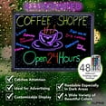 thumbnail image 3 of Alpine LED Message Writing Board - 20" X 28" Illuminated Dry Erase Board with 48 Different Flashing Styles & Fluorescent Markers, Great for Restaurants, Schools & Retail Stores, 3 of 7