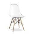 thumbnail image 4 of Heavenly Collection Clear Wood Chair SET OF 2, 4 of 7