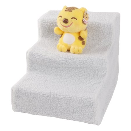 Portable Pet Safety Ramp - Zimtown Small Pets 3-Steps Stairs Soft Portable Ramp Ladder With Cover For Puppy Kitten Up to 70 lbs