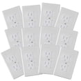 thumbnail image 1 of Fundas para enchufes Safety Innovations con cierre automático, paquete de 12, color blanco, 1 of 6