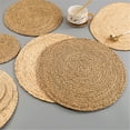 thumbnail image 5 of RuiJY Corn Water Grass Handmade Weave Round Coaster Pad Mat Heat Insulation Placemat(Type 2# 36cm), 5 of 10