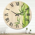 thumbnail image 2 of Designart 'The Forest of Bamboo Branches V' Tropical Wood Wall Clock, 2 of 5