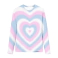 thumbnail image 2 of ATOGUTA Long Sleeve Shirts for Boys Girls Unisex Valentine's Day Shirts Funny Love Heart Kids Pollover Tops Light Blue, Size 3T-14, 2 of 4
