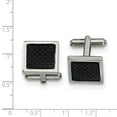 thumbnail image 2 of Stainless Steel Carbon Fiber Cuff Links - Measures 16x16mm Wide, 2 of 2