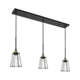 thumbnail image 4 of Indoor Modern Home Decorative Bright Ceiling Auspice 3 Light Brass and Black Pendant, 4 of 7
