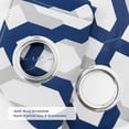 thumbnail image 3 of DriftAway Mason Thermal Blackout Grommet Window Curtains Geometric Trellis Pattern 2 Panels 102"L x 52"W Navy, 3 of 9