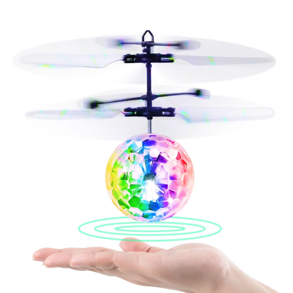 Betheaces Flying Ball  RC Toy for Kids Gifts Rechargeable Light Up Ball Drone 