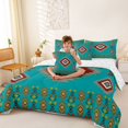 thumbnail image 4 of jejeloiu Southwestern Tribal 7-Piece Twin Bedding,Geometric Print Bedding Comforter Set For Boys,Turquoise Red,Reversible, 4 of 7