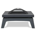 thumbnail image 3 of Real Flame 940 Breton 37" Wide Freestanding Wood Burning Square Table Fire Pit - Grey, 3 of 9