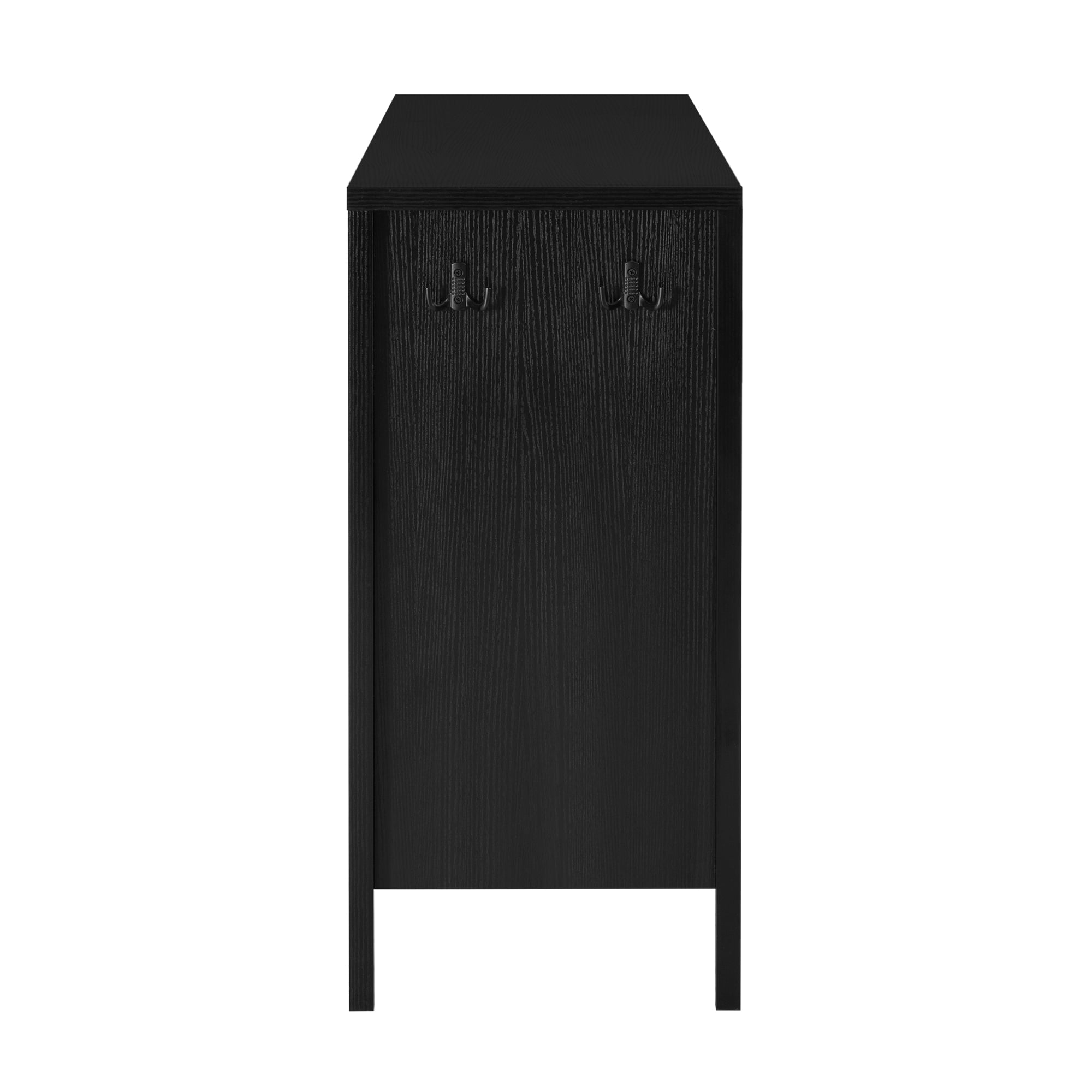 55.1" Storage Sideboard with 4-Doors, Buffet with Open Shelf and 2-Tiers Adjustable Shelves, Modern Cabinet with Double Hooks,Suitable for Living Room, Hallway, Dining, Office