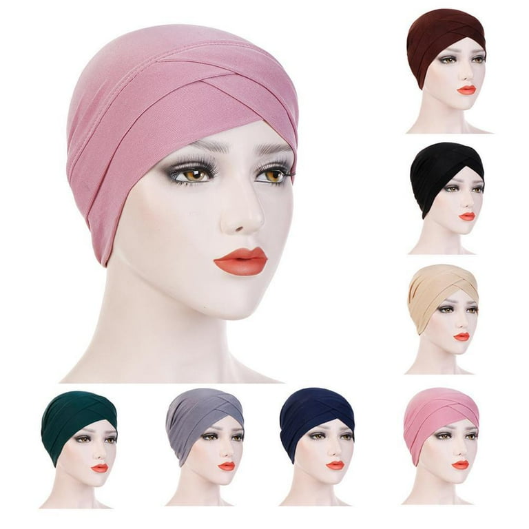 Kashkha Hijab Islamic Women Flower Print Chemo Cap Turban Hat Muslim Head Hijab Undercap Non Slip - Foto 6