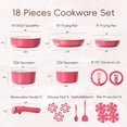 thumbnail image 3 of Juego de Cocina CAROTE 18 piezas Cerámica Antiadherente Rosa, 3 of 7
