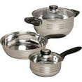 thumbnail image 7 of Gibson Lybra Cookware - Dutch Oven, Saucepan, Frying Pan, Fork, Knife, Spoon, Serving Spoon, Slotted Spoon, Turner, Slotted Turner, Ladle, ... - Stainless Steel, Glass Lid, Wood Block - Cooking,, 7 of 7