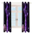 thumbnail image 4 of Dreamy Purple Butterfly Pattern (53)-1 2pcs Blackout Curtains For Living Room Bedroom Grommet Top Window Set for Left And Right Biparting Open, 4 of 6