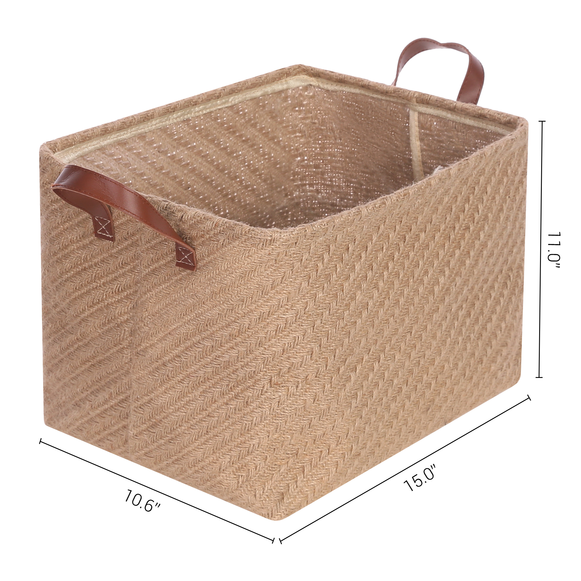 Unique Bargains Fabric Storage Cube Storage Bin Storage Basket Khaki Arrow