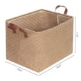 thumbnail image 4 of Unique Bargains Fabric Storage Cube Storage Bin Storage Basket Khaki Arrow, 4 of 7
