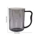thumbnail image 3 of Darzheoy Clear Plastic Cup, Reusable Mouthwash Cup, Portable Lightweight Brushing Teeth Cup, Plastic Handle Drinking Cup, Transparent Mouthwash Cup for Bathroom, Home, Hotel, Outdoor, Travel, 3 of 6