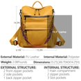 thumbnail image 3 of Dora & Liz Mochila para mujer Monedero Mochila de cuero Monedero para mujer Mochila de moda de viaje Bolsos de hombro de diseñador para mujer, 3 of 5