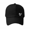 thumbnail image 1 of Heart Embroidered Baseball Cap,Distressed Adjustable Hat,Casual Unisex Dad Cap,Exquisite Heart Embroidered Baseball Cap Vintage Distressed Washed Adjustable Comfortable Fit Peaked Hat,Black, 1 of 9