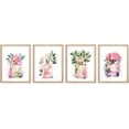 thumbnail image 2 of PixonSign Framed Wall Art Tropical Plant Fashion French Perfume Bottles Posters, Set of 4 Modern Stylish Pattern Illustrations, Preppy Room Adhesive Canvas Prints for Home Decor - 12"x16" Natural, 2 of 5