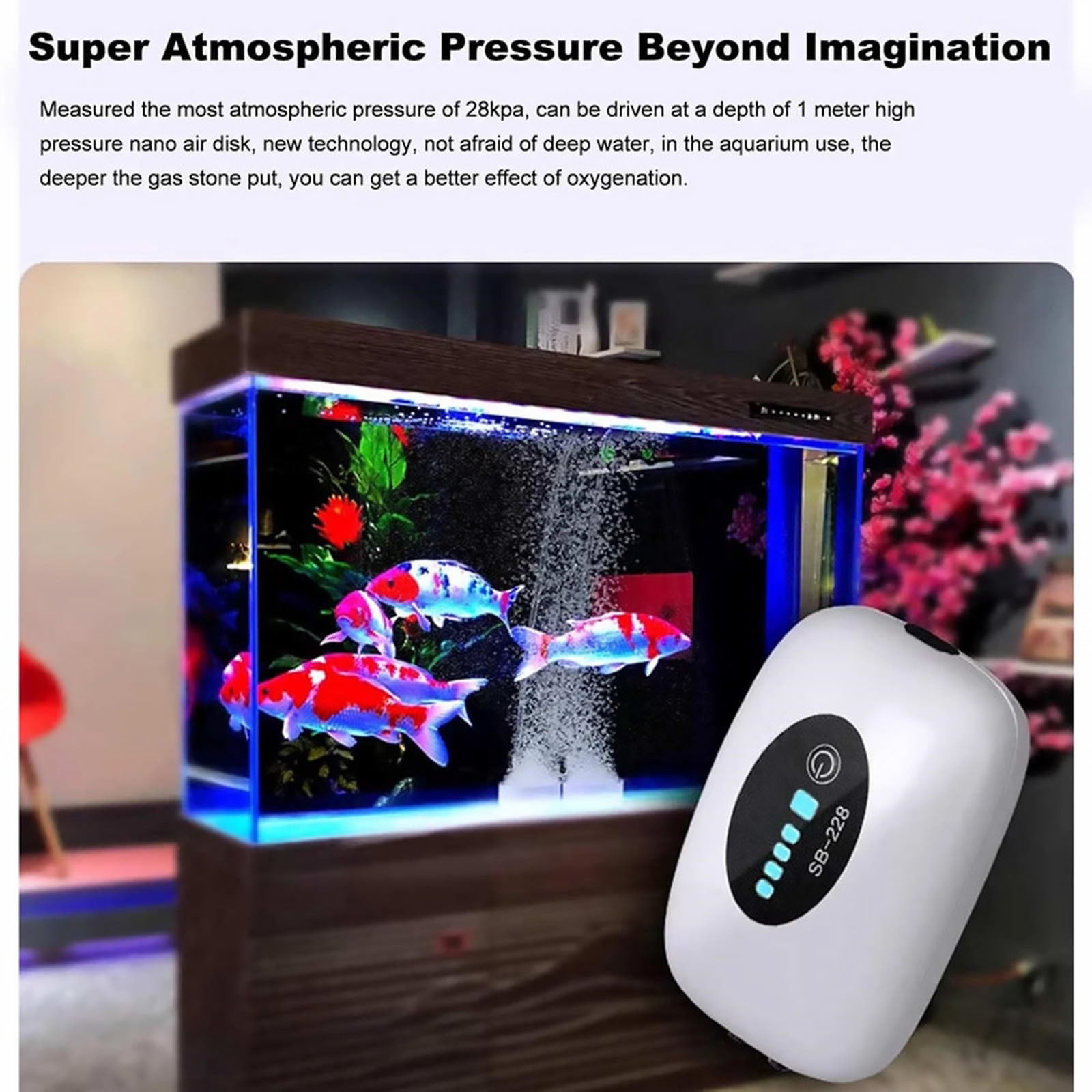 APPLAYERR Dual Outlet Fish Pump Quiet 30-40Db Operation Usb Charging Design For Indoor Aquarium Fish Farming Water Circulation System