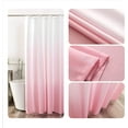 thumbnail image 6 of Gradient Pink Shower Curtain Set for Bathroom Polyester Waterproof Modern Shower Curtain Liner with 12 Hooks, 6 of 8