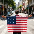 thumbnail image 1 of Flag Cheer Football Fans Cape, 1 of 5
