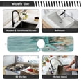 thumbnail image 6 of Seashell Starfish Coastal Sink Splash Guard for Faucet 2 Pack Faucet Absorbent Mats, Summer Beach Sea Water Faucet Handle Drip Catcher for Kitchen, Bathroom,Sink Mat, Dish Drying Mat, 30"x5.5", 6 of 7