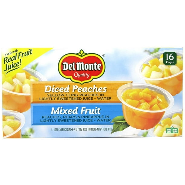 Del Monte Fruit Cups Variety 16/4 oz. cups