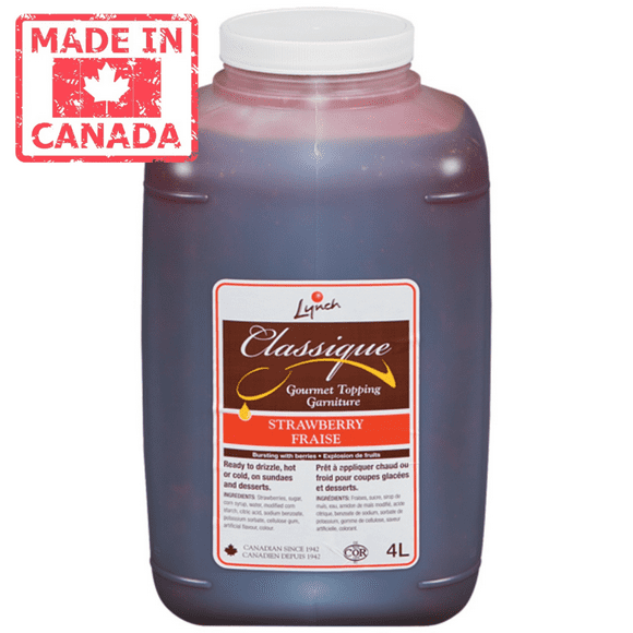 LYNCH Ice Cream Topping, Strawberry 4Litre