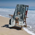 thumbnail image 4 of PHYHOO Through The Snow Cute Christmas Beach Towels Quick Dry Towel for Beach Microfiber Sand Free for Dog Lover Blanket Or Bath Towel for Bathroom Swim 30x60in, 4 of 8