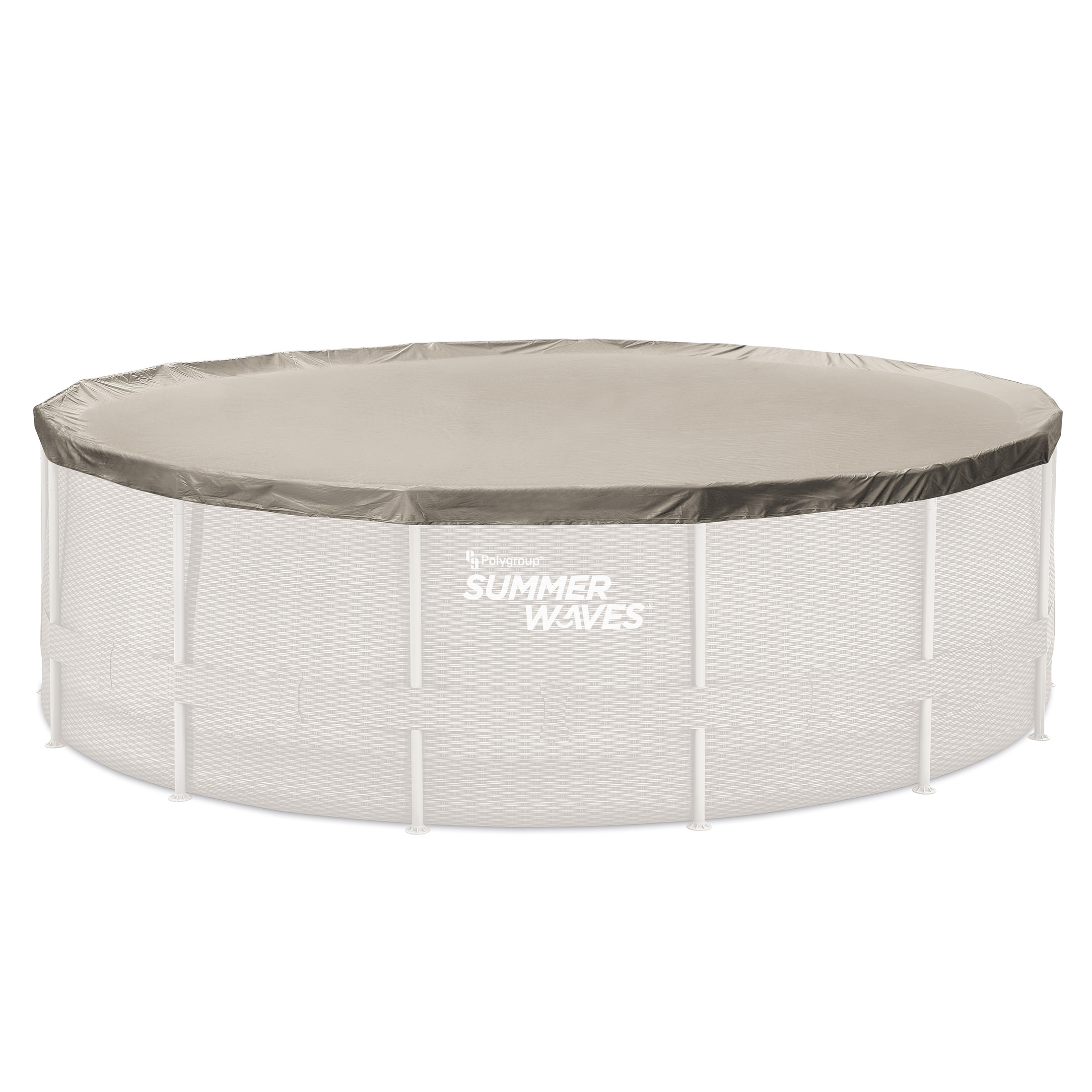 Summer Waves Cover used for Above Ground Pools, Warm Gray, Adults, Unisex