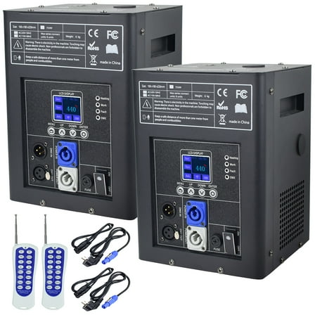 2Pack 750W Cold Spark Machine DMX Firework Machine LCD Screen for Wedding Stage Party DJ Disco, Black
