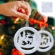 thumbnail image 1 of Adorno colgante de terciopelo redondo de 10 cm con forma de ciervo para árbol de Navidad, regalo de Navidad, juego de 3 bolas navideñas., 1 of 6
