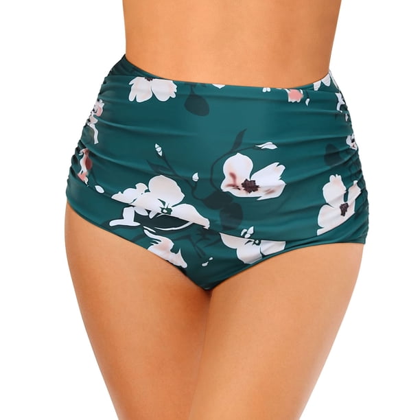 Edelqual Women’s High Waisted Bikini Bottom Full Coverage Tummy Control