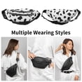 thumbnail image 2 of Unique Bargains 1 Pc Stylish Sports Waist Bag Waterproof & Abrasion-Resistant Fanny Pack for Sports Black White, 2 of 6