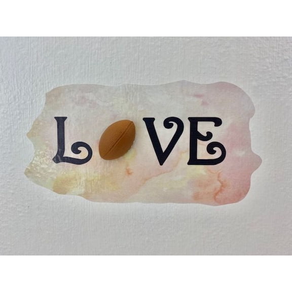 3D Bedroom Wall Decal Sticker For Boys Custom Designs With 3D Football Cute 3D Football On Sleek Watercolor Background - Love Easily Applied And Removable - Size: 16 In X 7 In