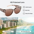 thumbnail image 2 of TINHAO Polarized Sunglasses Over Glasses for Women Men, Fit Over Glasses Sunglasses with Square Oversized UV Protection, 2 of 6