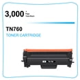 thumbnail image 2 of Cool Toner 1-Pack Compatible Toner Cartridge Replacement for Brother TN760 TN-760 TN730 to Use with HL-L2350DW HL-L2395DW HL-L2390DW HL-L2370DW MFC-L2750DW MFC-L2710DW DCP-L2550DW（Black）, 2 of 8