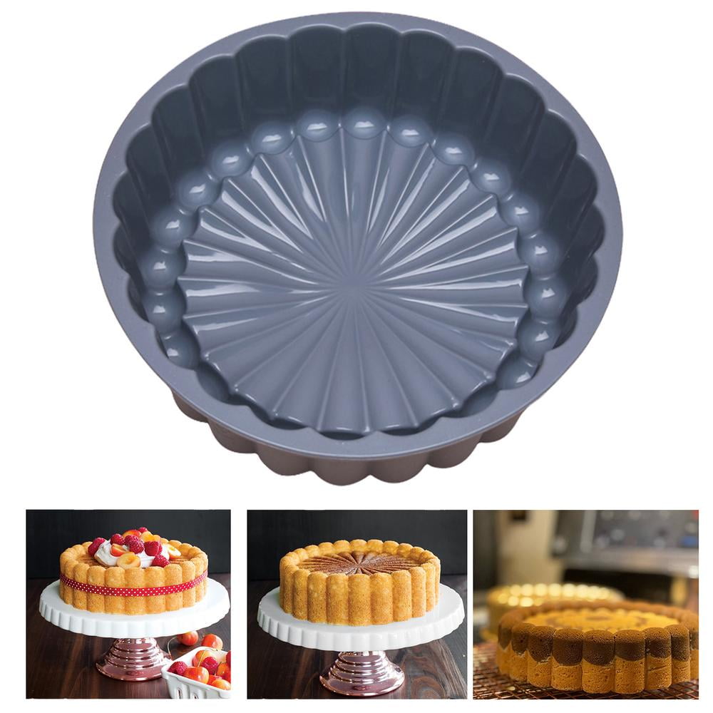 Charlotte Cake Pan, Non-Stick Round Silicone Molds for Cheesecake -  Non-Stick Multipurpose Mold for Cheesecake Brownie Tart Pie Flan Bread  Baking, Easy Release, 7.67 x 2.4 inches Baodan